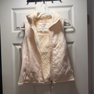 L.L. Bean Women's Light Pink Quilted Vest